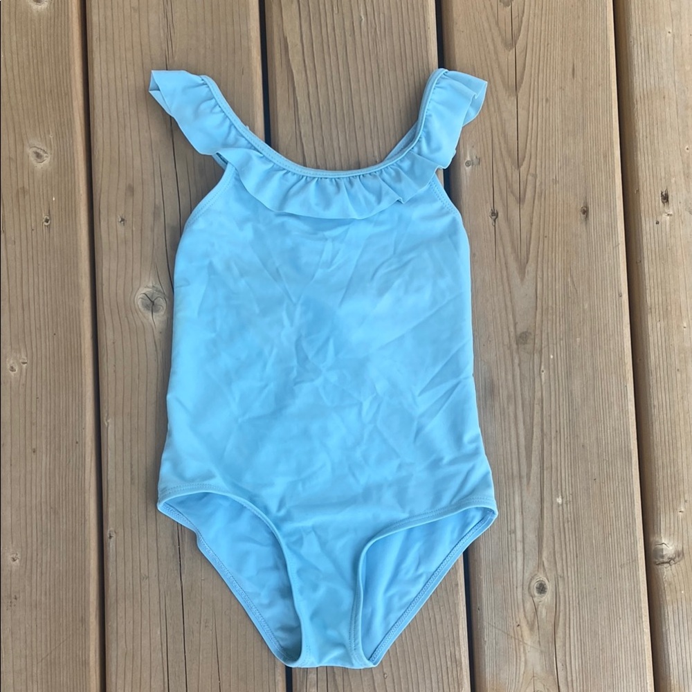 Joe Fresh Sky Blue Swimsuit with Ruffles